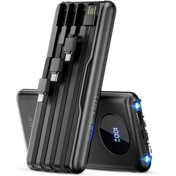 Portable power bank 10000mAh fast charging USB C iPhone Android charger - Picture 1 of 7